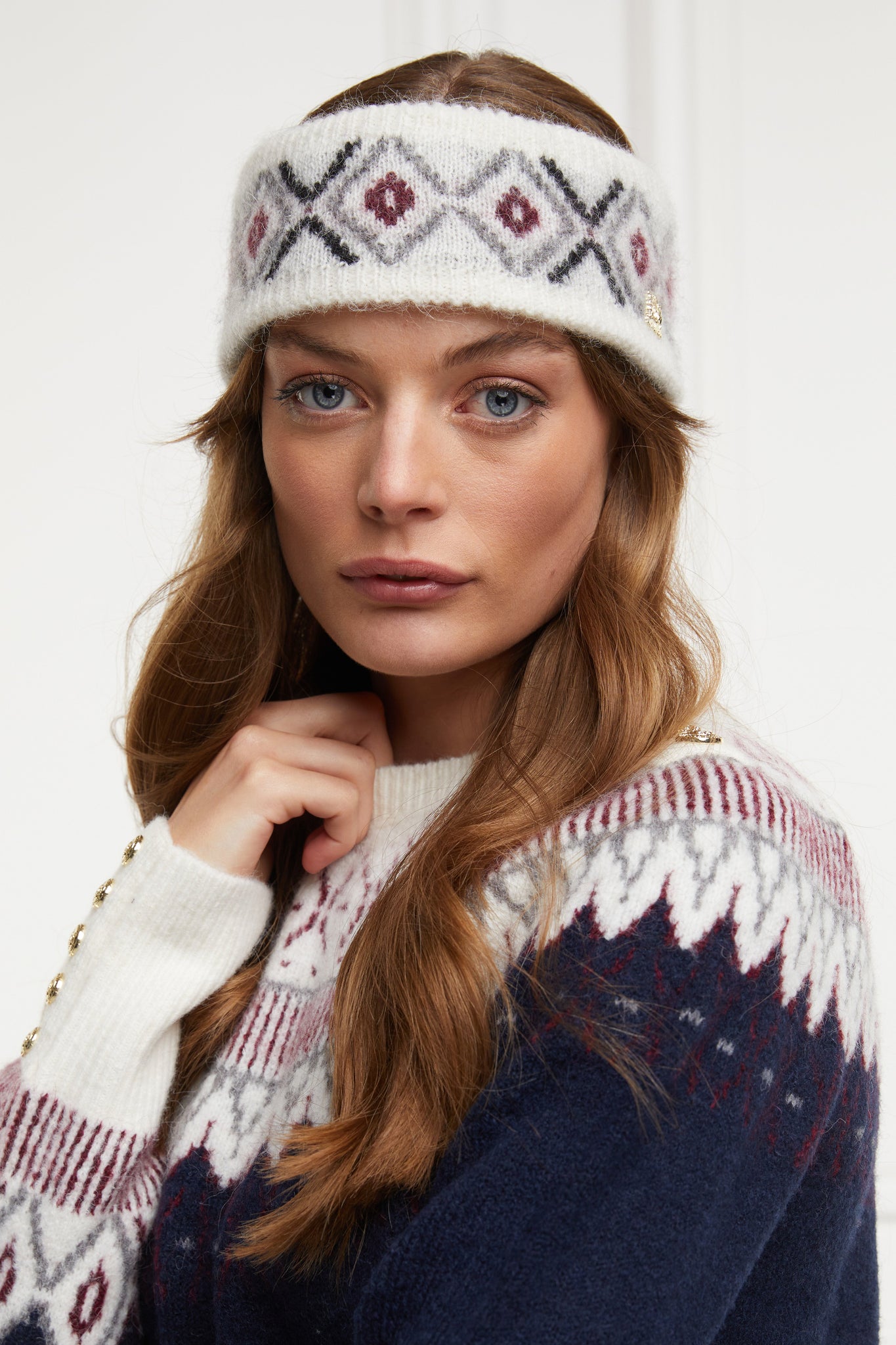 Fairisle Headband (Cream)