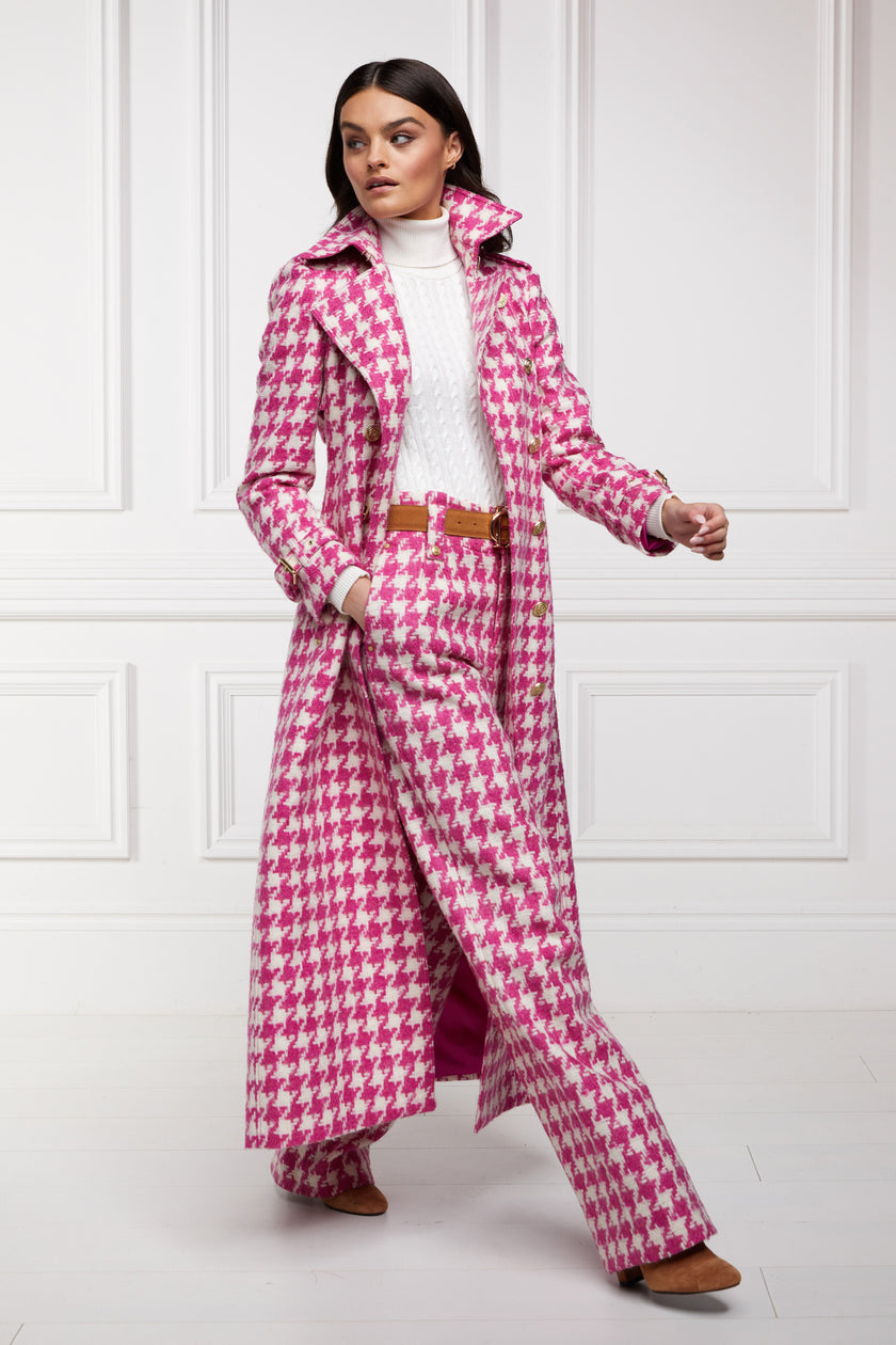 The Hot Pink Large Scale Houndstooth Suit