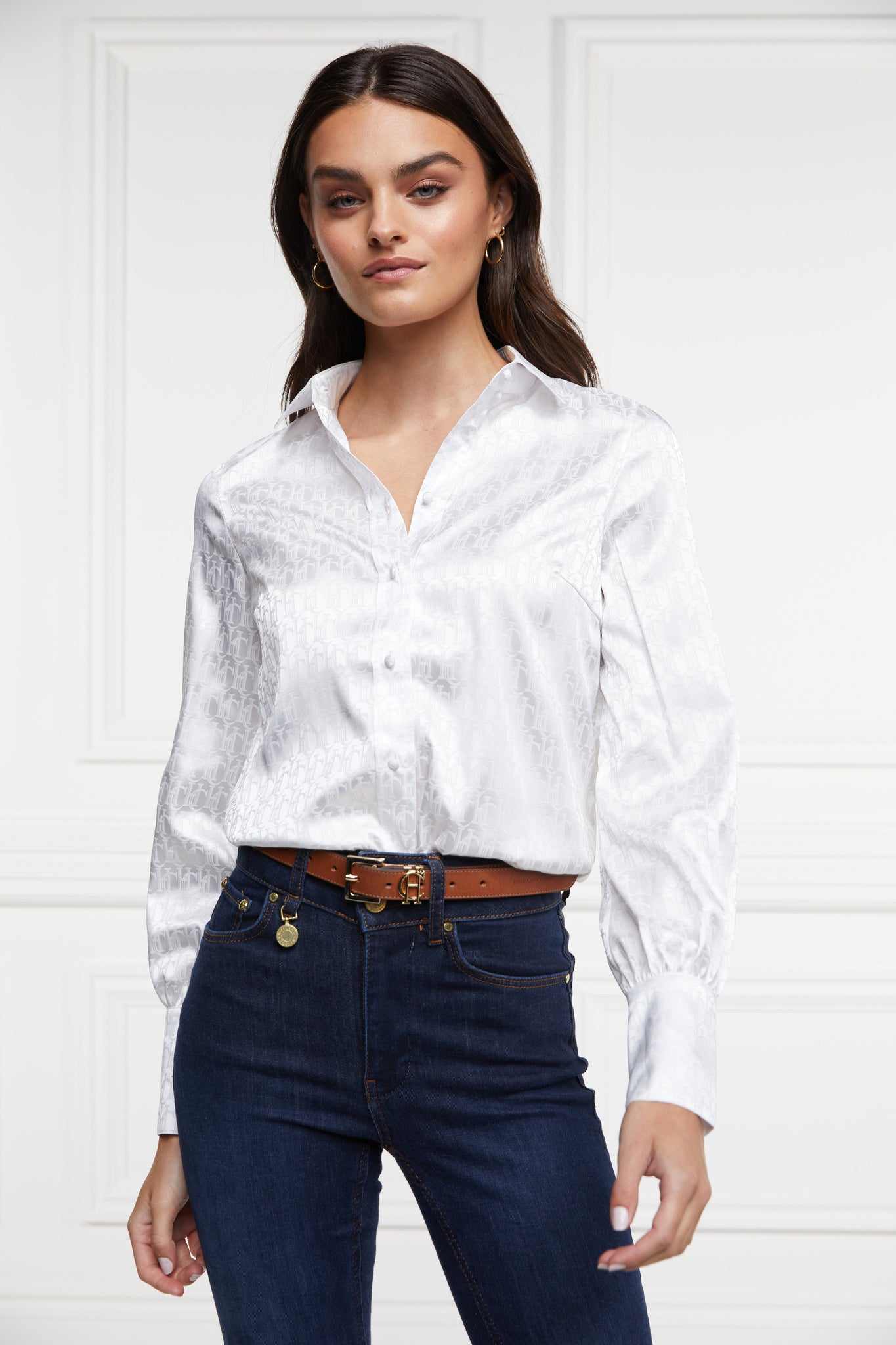 Penny Jacquard Shirt (White)