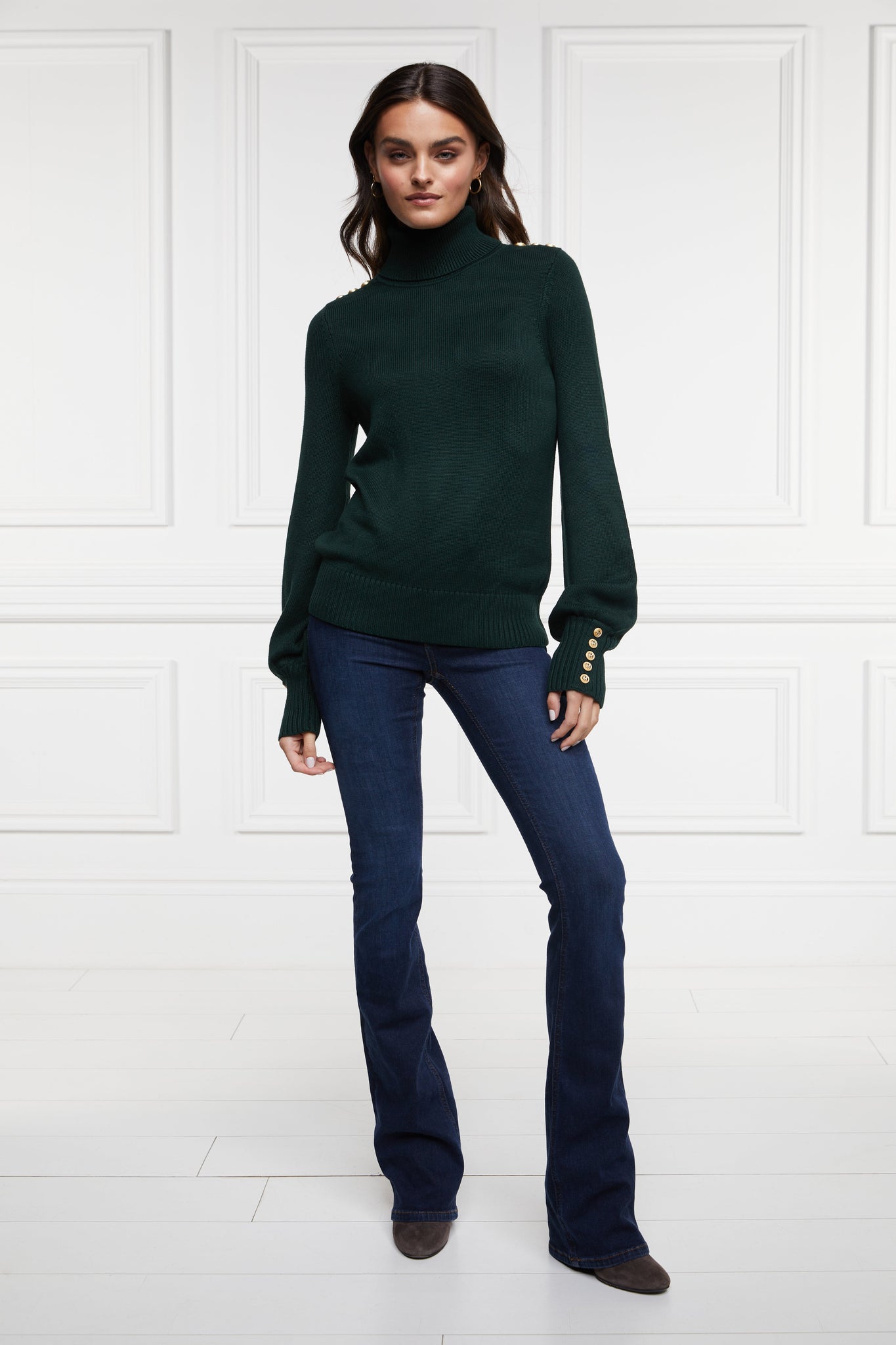 Chamonix Roll Neck Knit (Emerald)