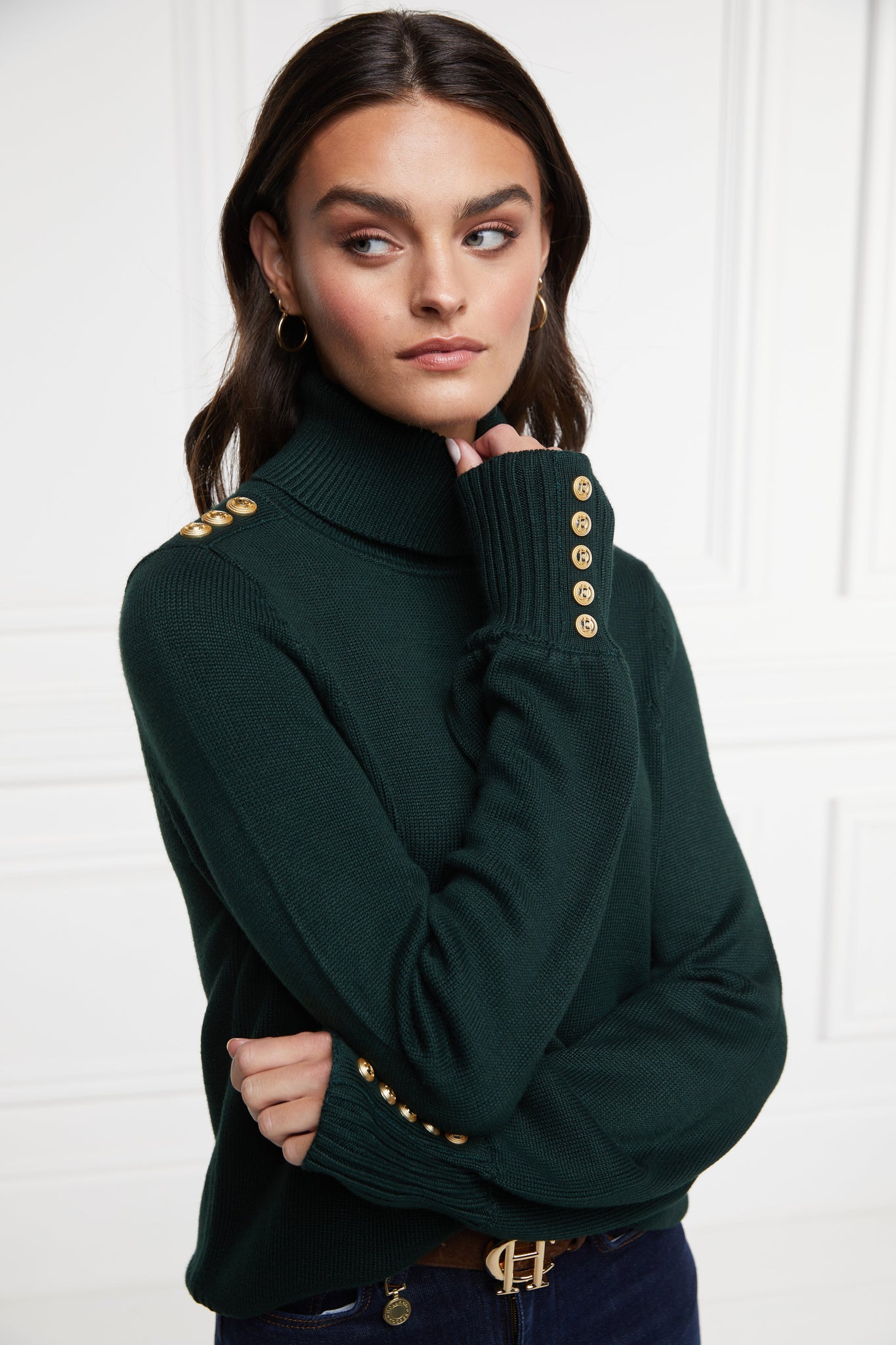 Chamonix Roll Neck Knit (Emerald)