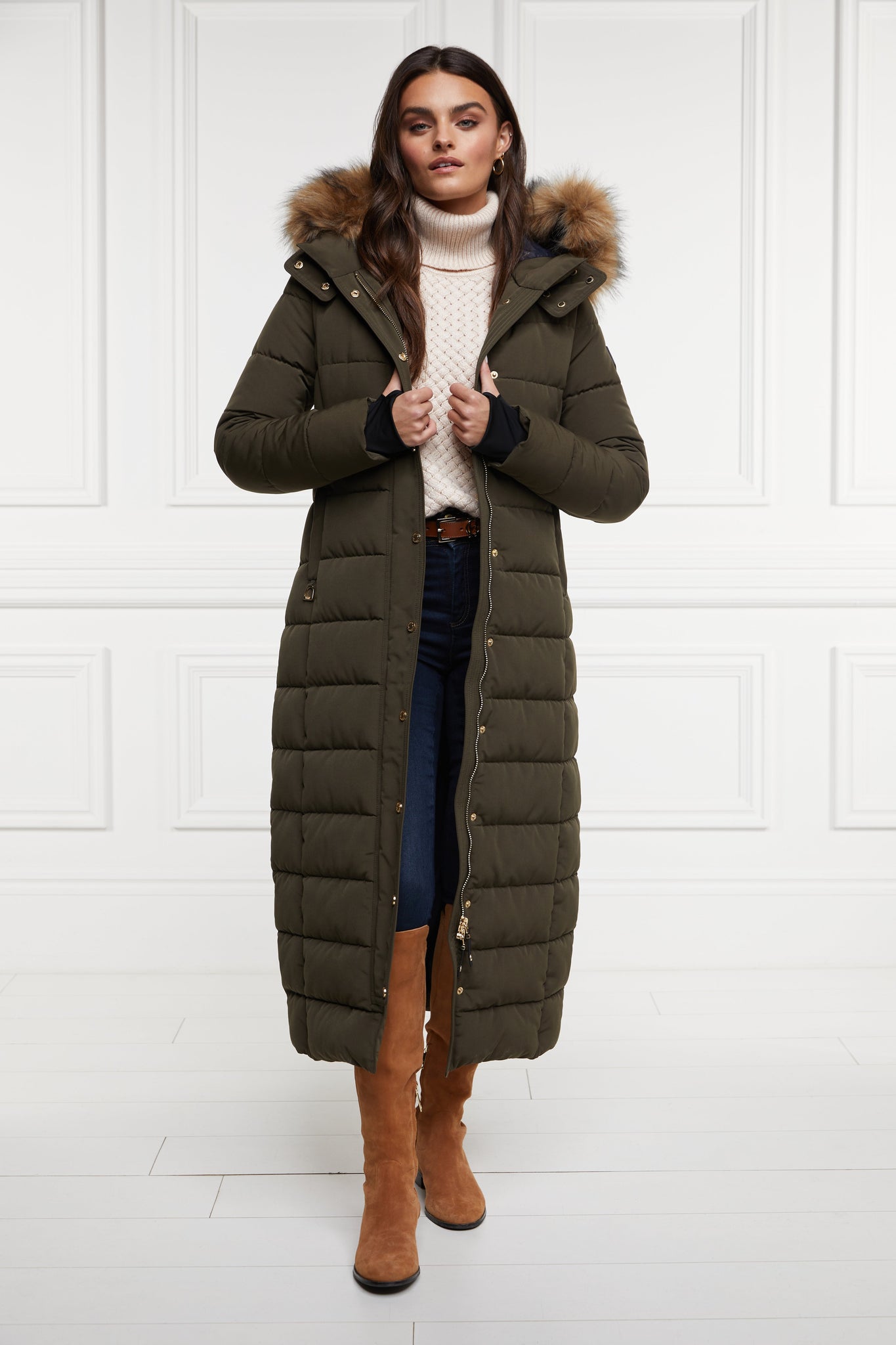 Stoneleigh Longline Coat (Khaki)