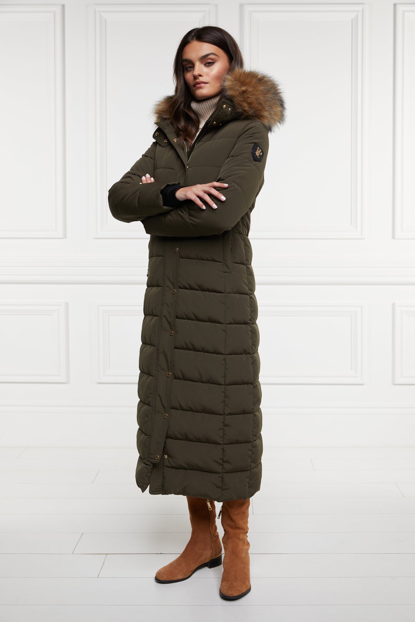 Stoneleigh Longline Coat (Khaki)