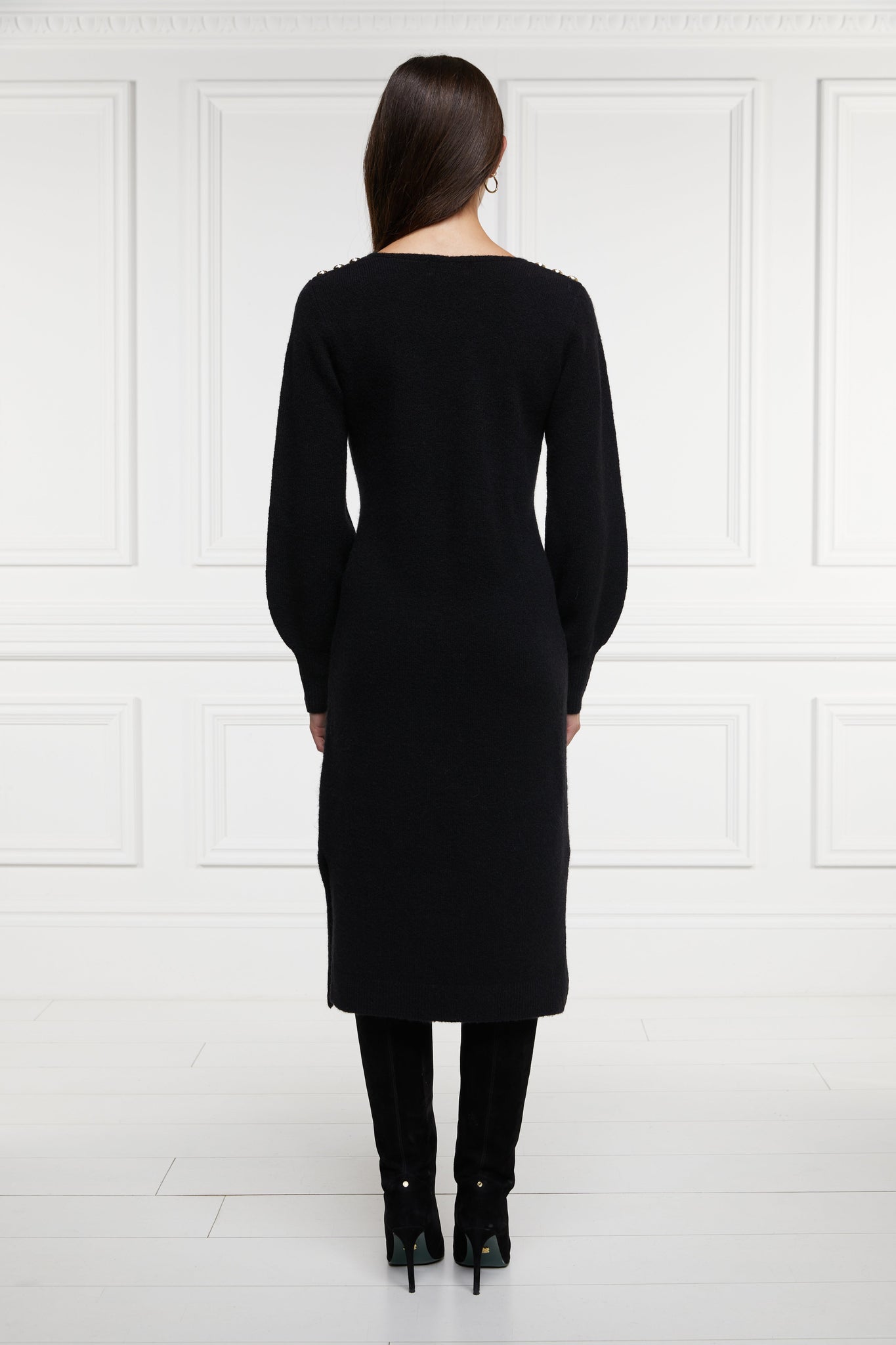 Berkeley V-Neck Dress (Black)