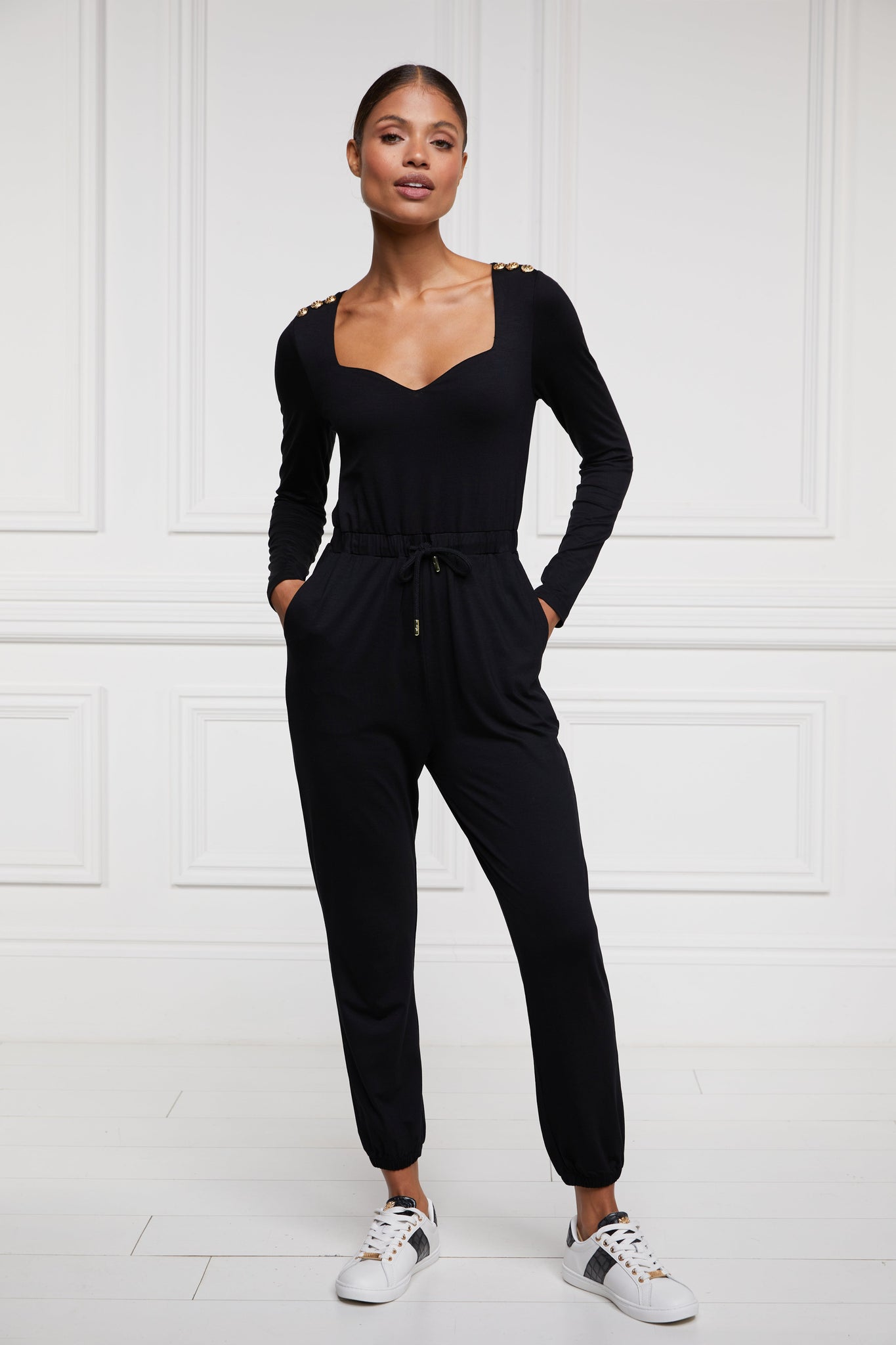 Long Sleeve Margot Jumpsuit (Black)