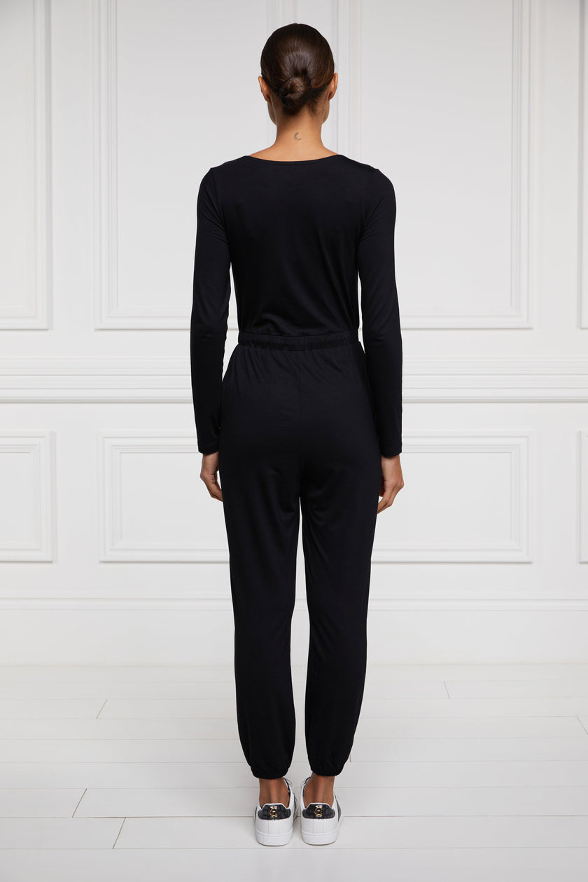 Long Sleeve Margot Jumpsuit (Black)