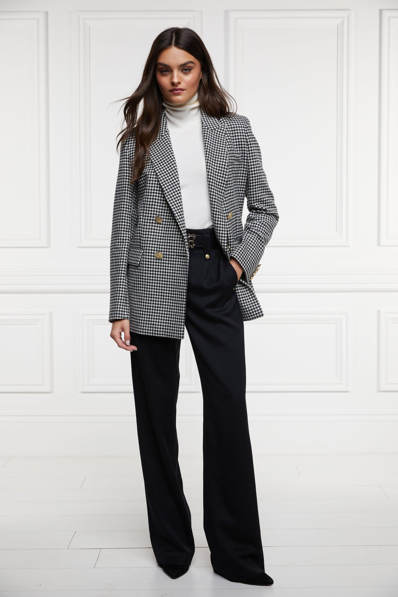 Belgravia Blazer (Black & White Puppy Tooth)