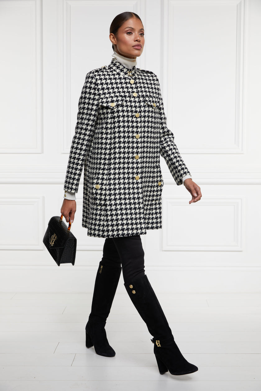 Highbury Cape Coat (Large Scale Houndstooth)