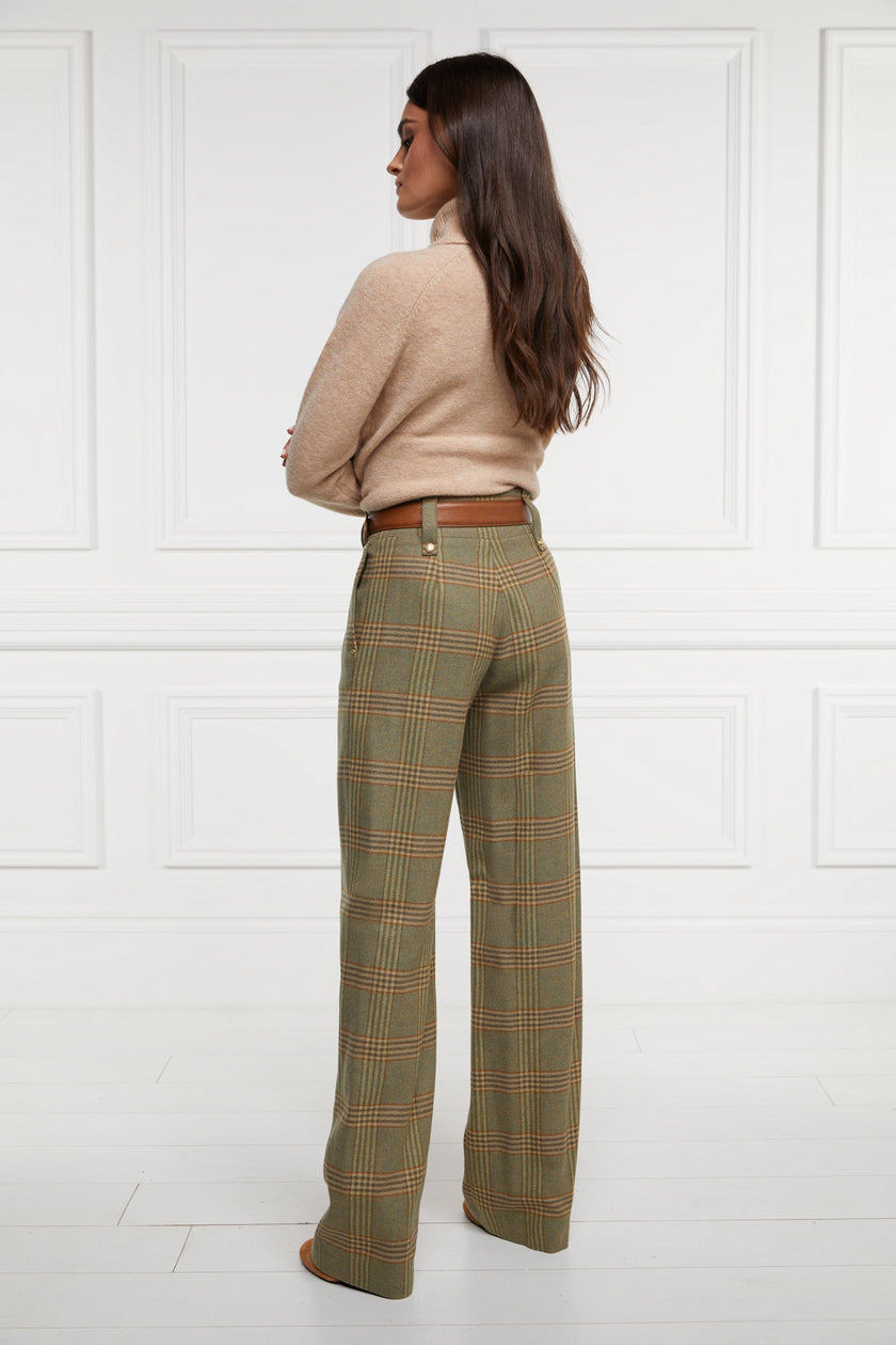 High Waisted Straight Trouser (Leveret)