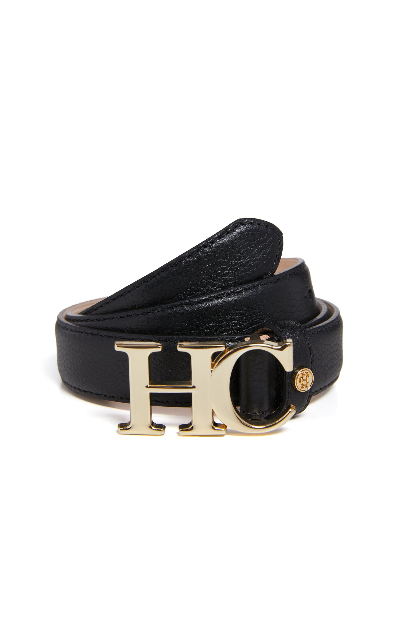 Atelier Slim Logo Belt (Black)