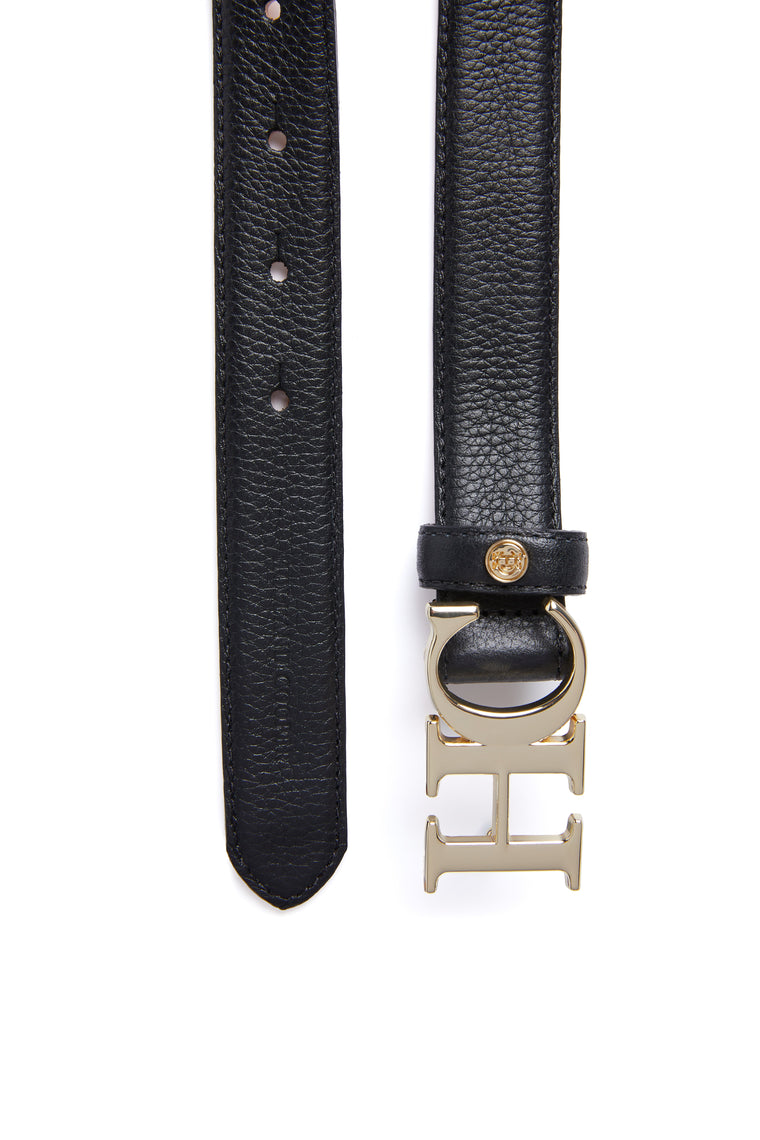 Atelier Slim Logo Belt (Black)