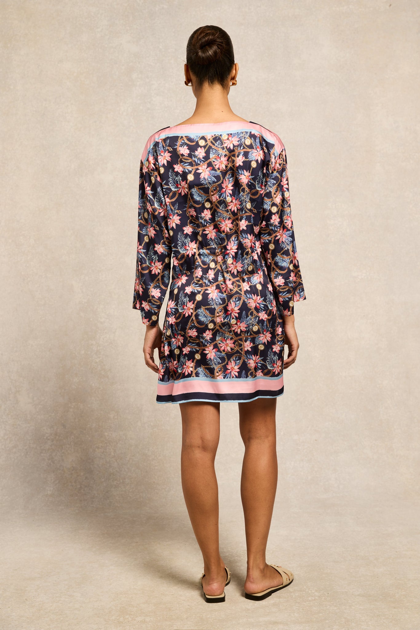 Thalia Mini Dress (Seychelles Navy)