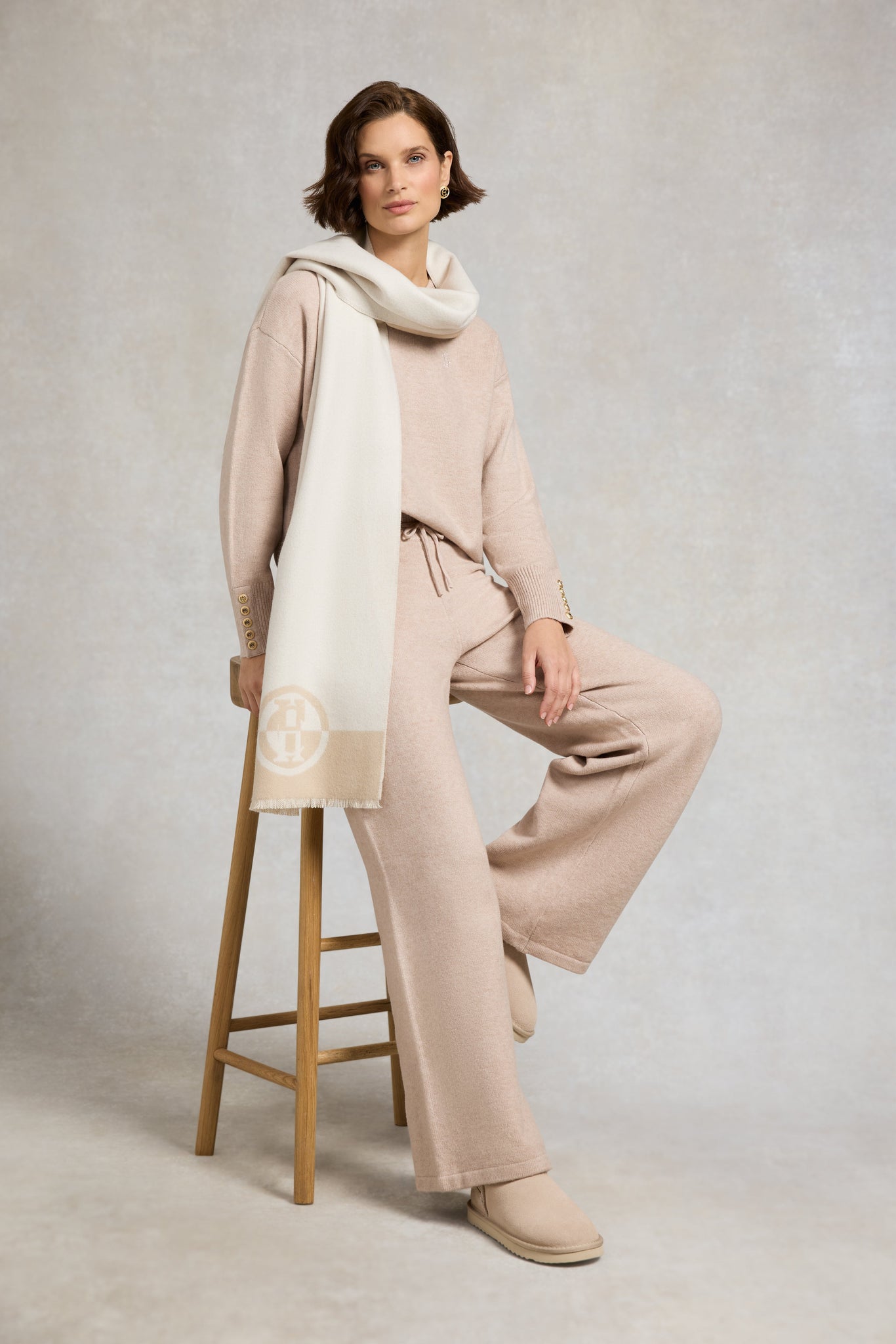 Nina Crew Neck Knit (Toffee Marl)