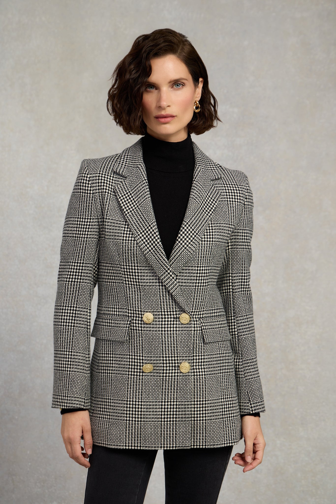 Double Breasted Blazer (Prince of Wales Mono)