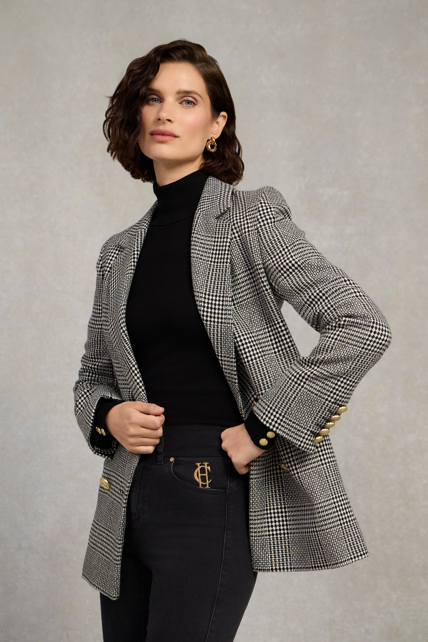 Double Breasted Blazer (Prince of Wales Mono)