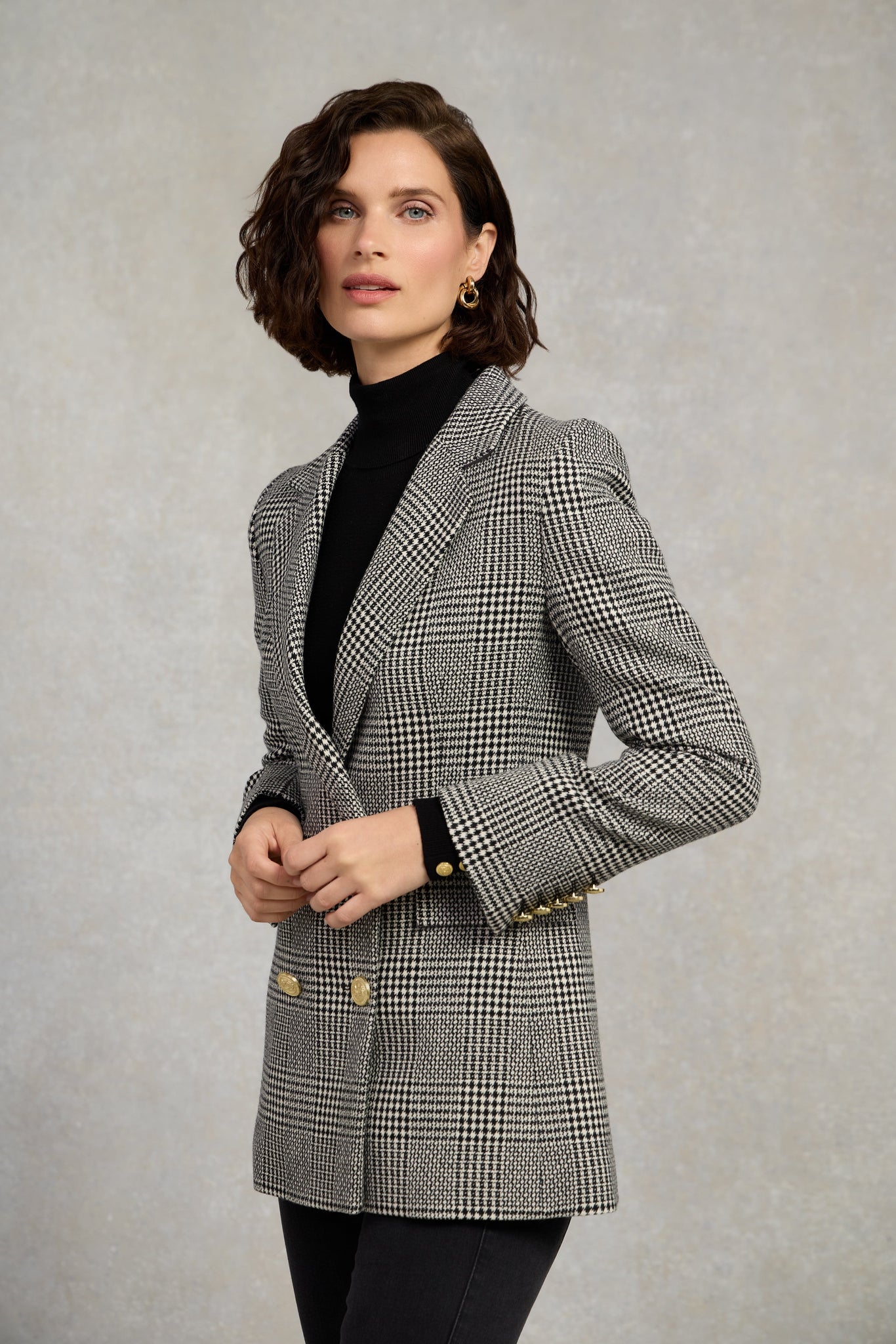 Double Breasted Blazer (Prince of Wales Mono)