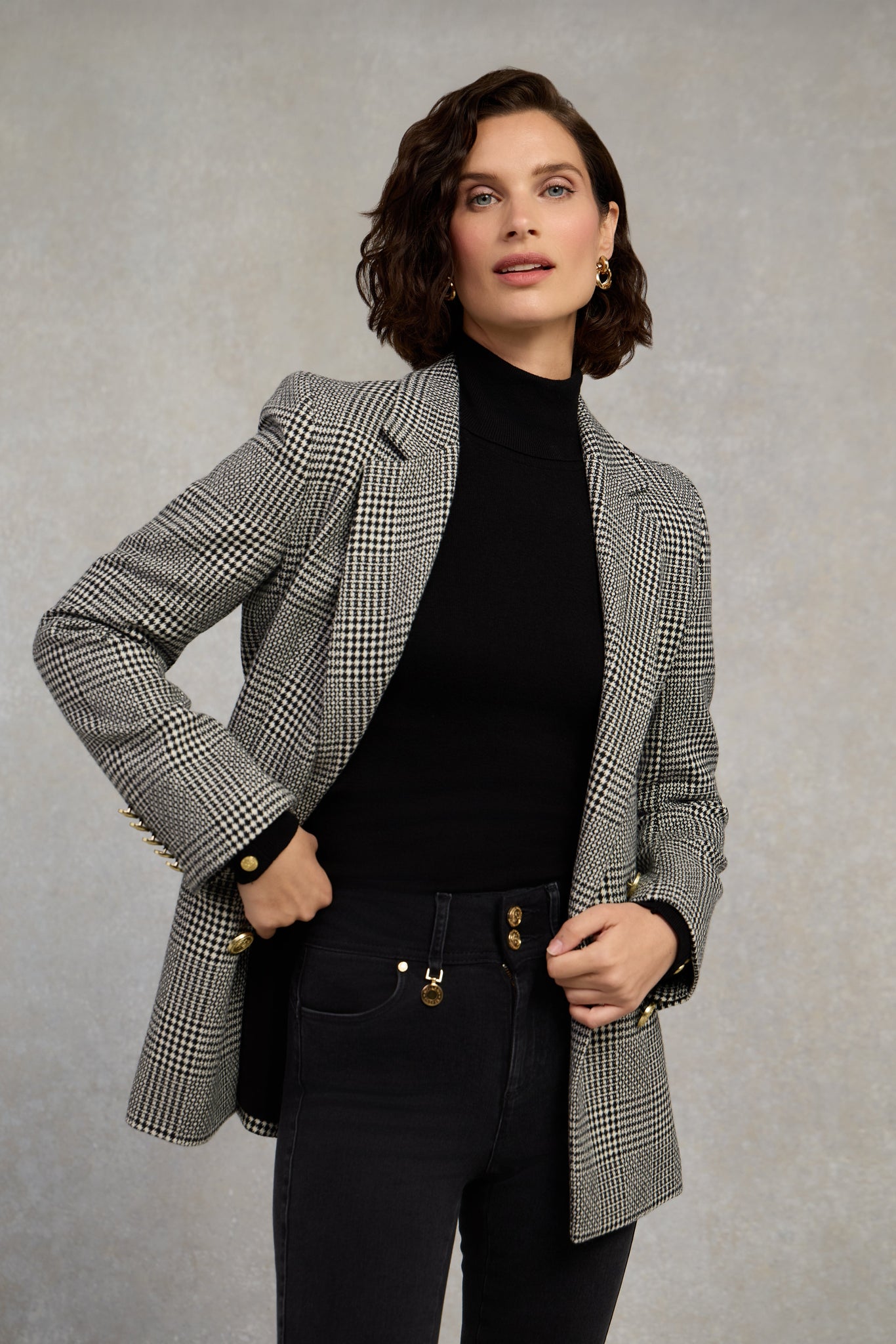 Double Breasted Blazer (Prince of Wales Mono)