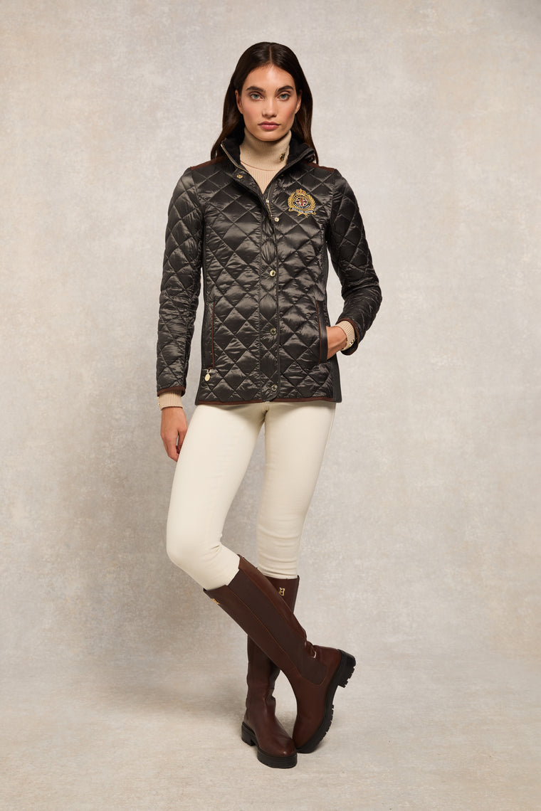 Diamond Quilt Classic Jacket (Khaki)