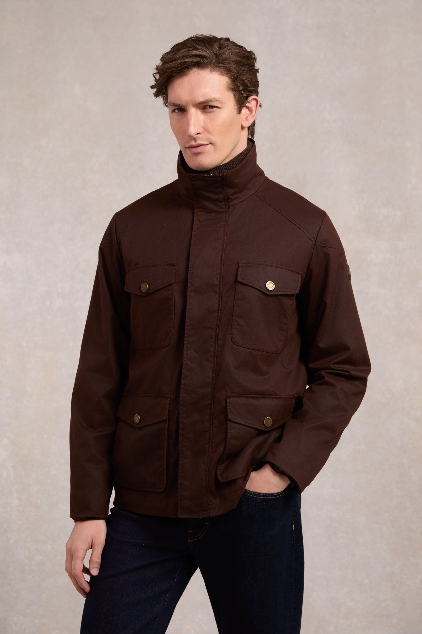 Four Pocket Wax Jacket (Chocolate)