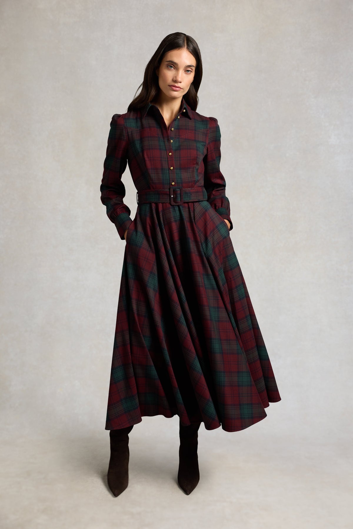 Heritage Dress (Mulberry Tartan)