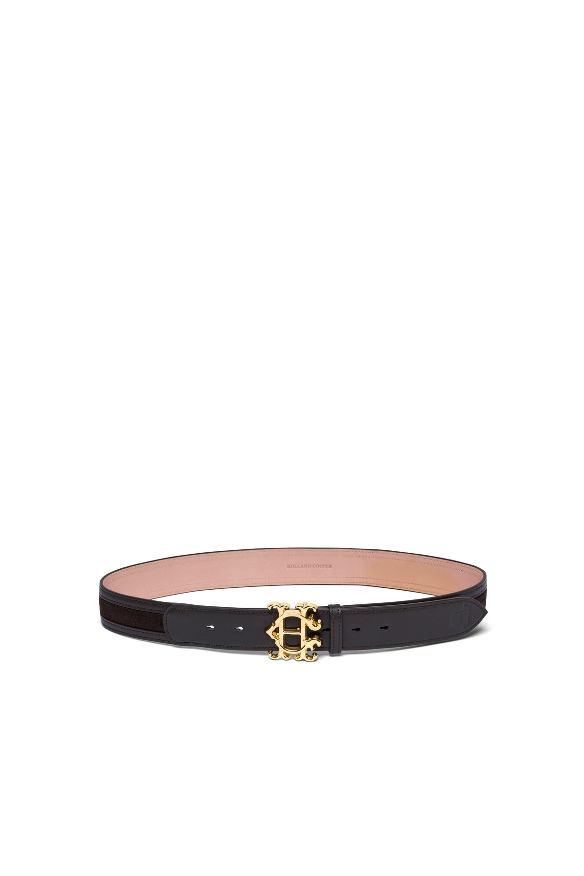 Heraldic Window Belt (Chocolate Suede)