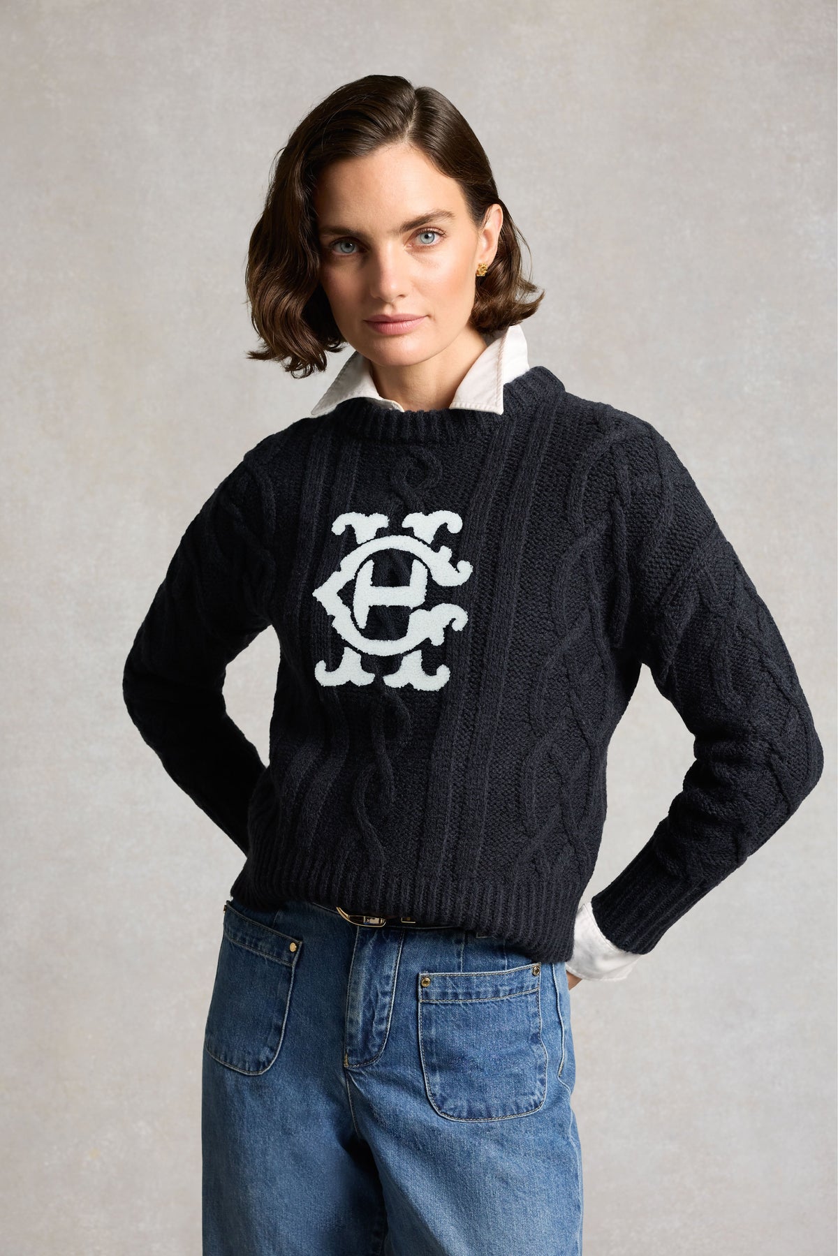 Stockholm Crew Neck Knit (Ink Navy)