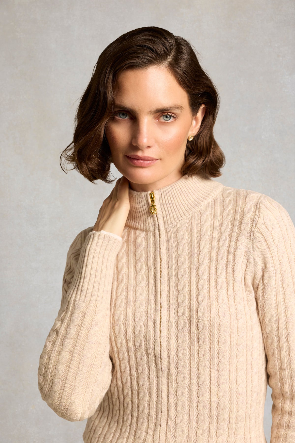 Tacoma Zip Through Cardigan (Barley)