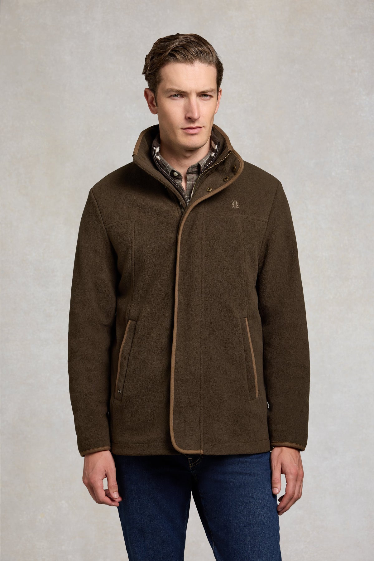 Men's Fleece Field Jacket (Khaki)