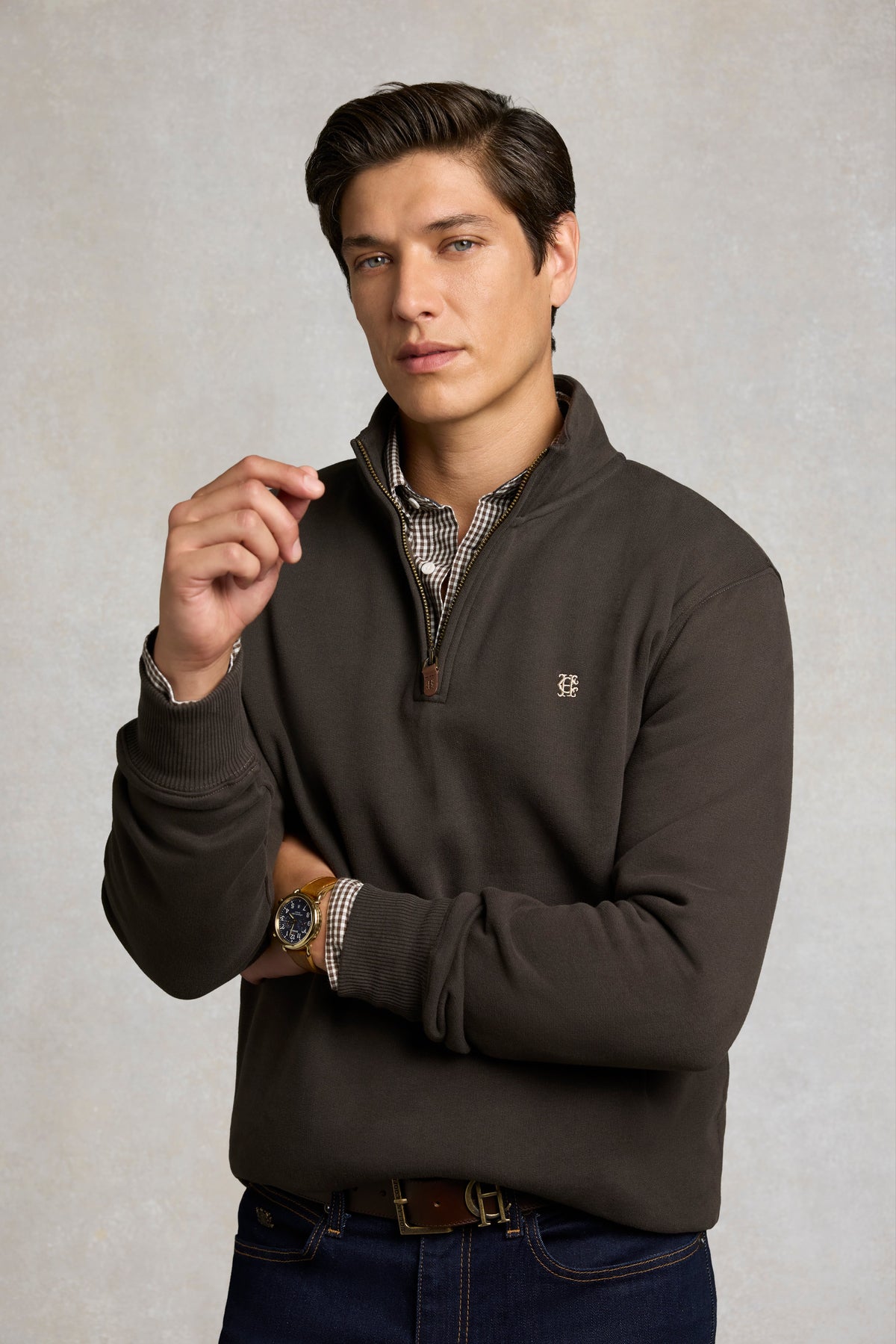 Men's Classic Quarter Zip Sweat (Bournville)