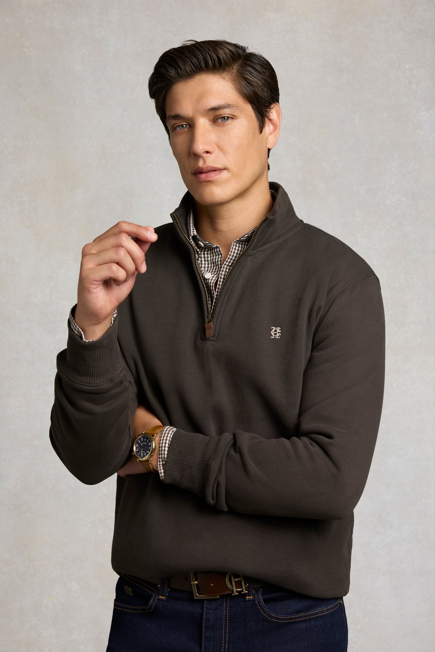 Men's Classic Quarter Zip Sweat (Bournville)