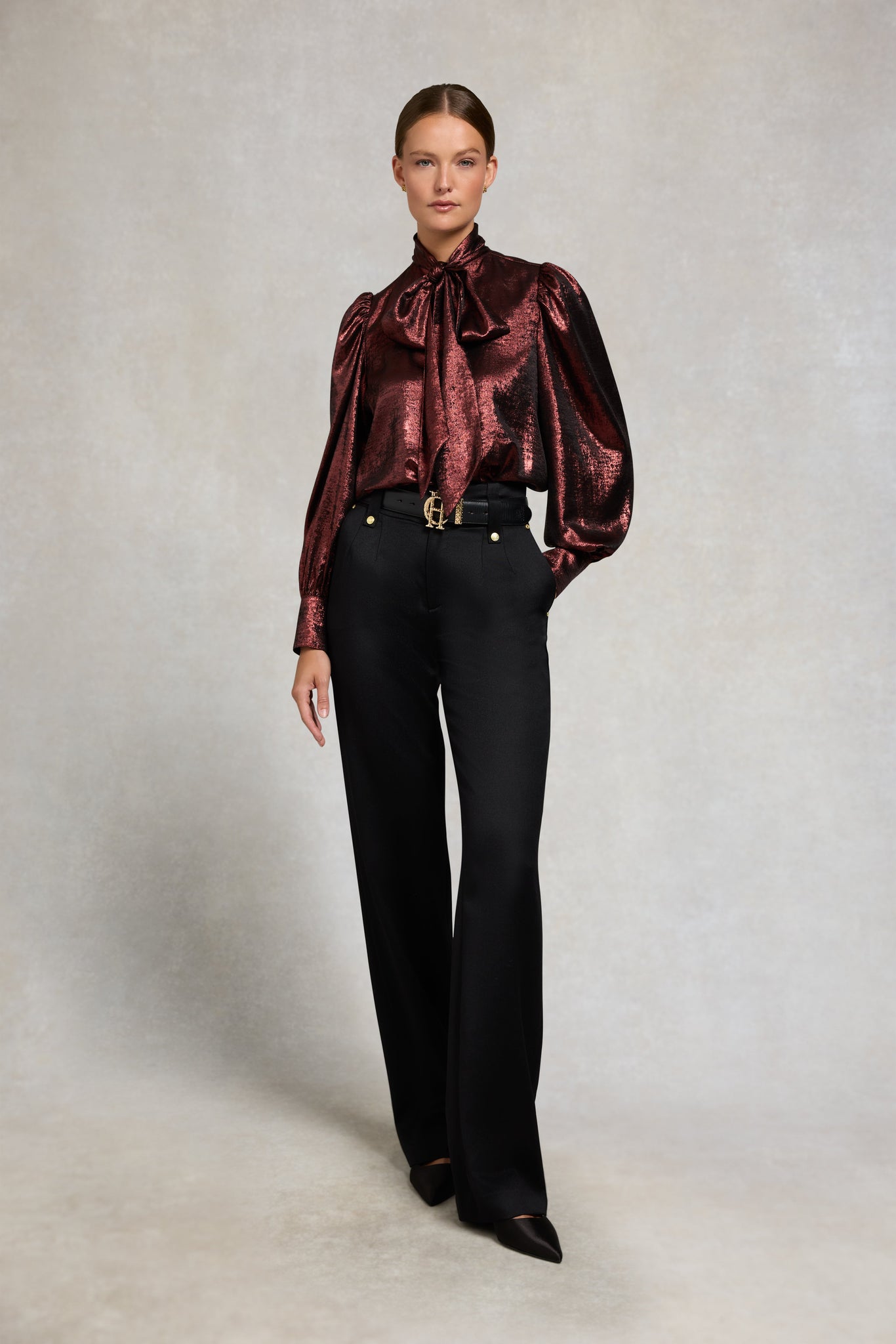 Ariella Sparkle Blouse (Red Sparkle)