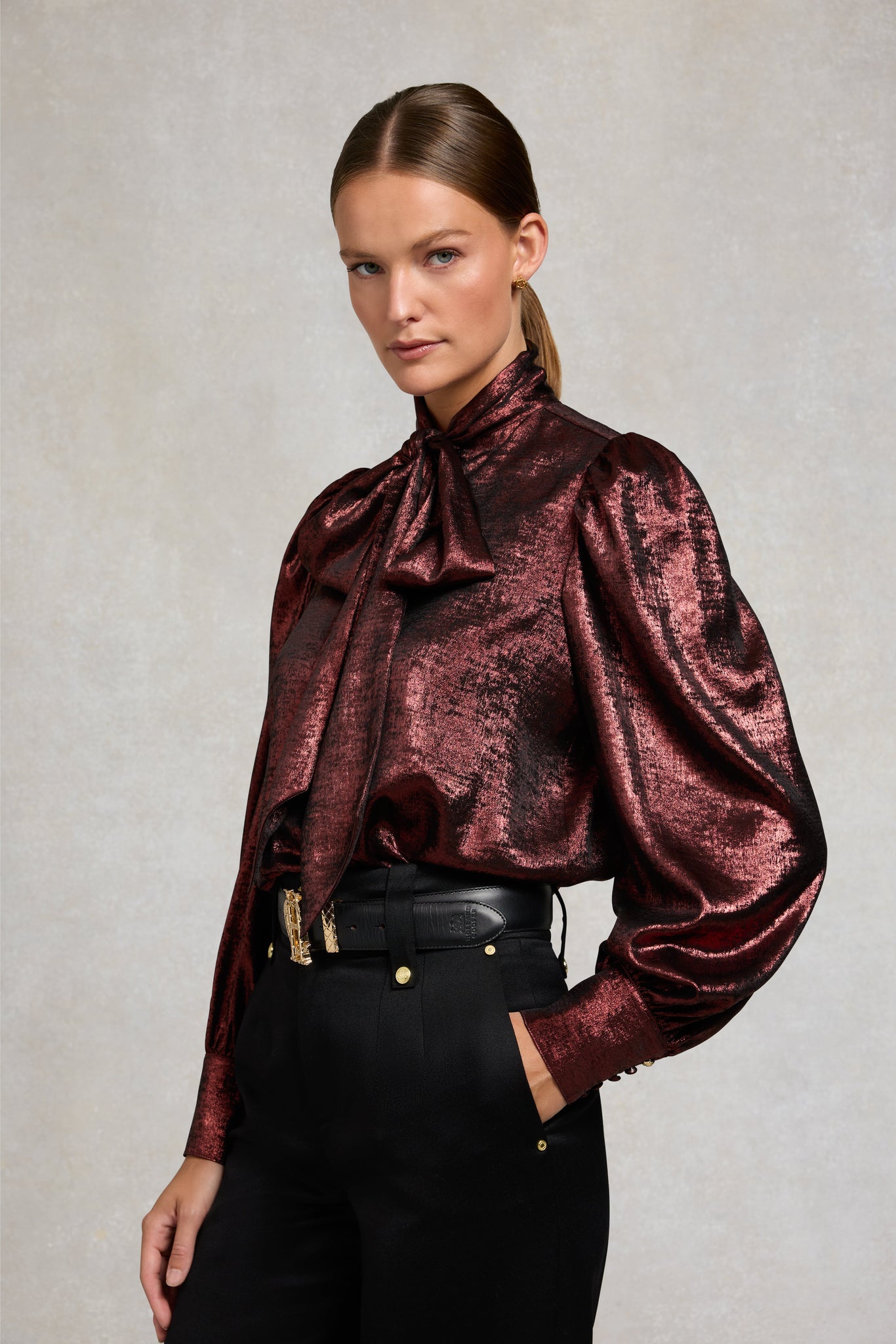 Ariella Sparkle Blouse (Red Sparkle)