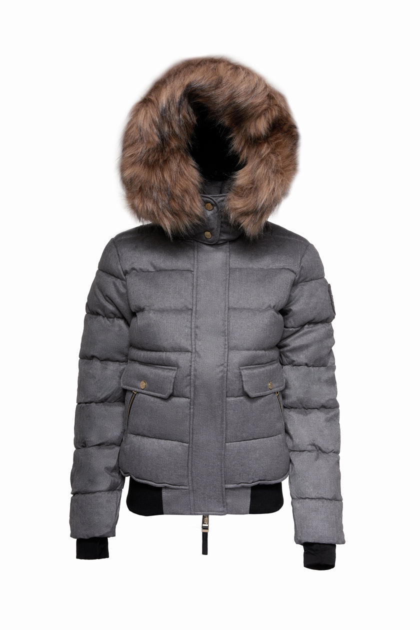 Cervinia Puffer (Light Grey Tweed)