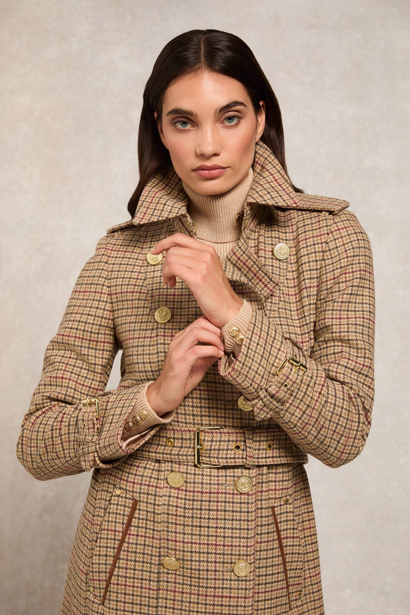 Full Length Marlborough Trench Coat (Charlton Tweed)