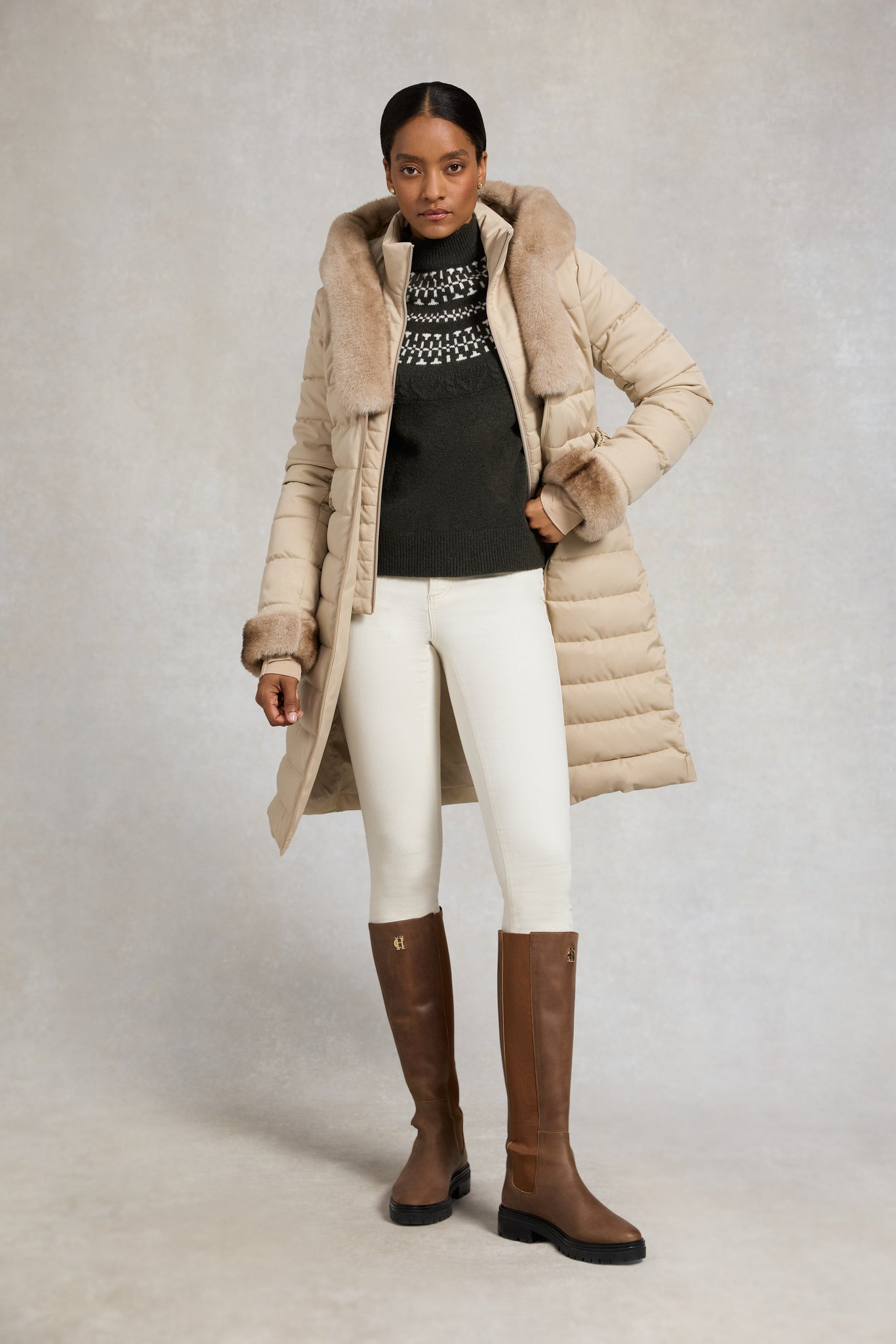 Elodie Roll Neck Knit (Forest Green)