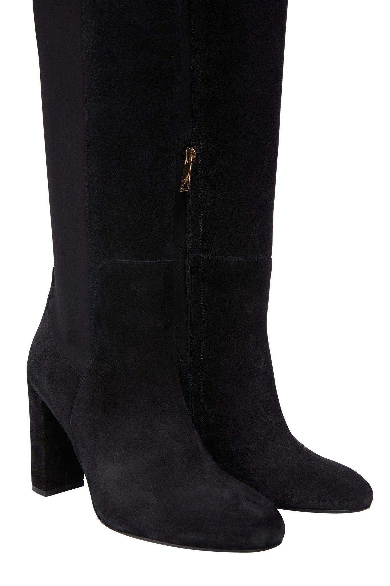 Albany Heeled Boot (Black Suede)