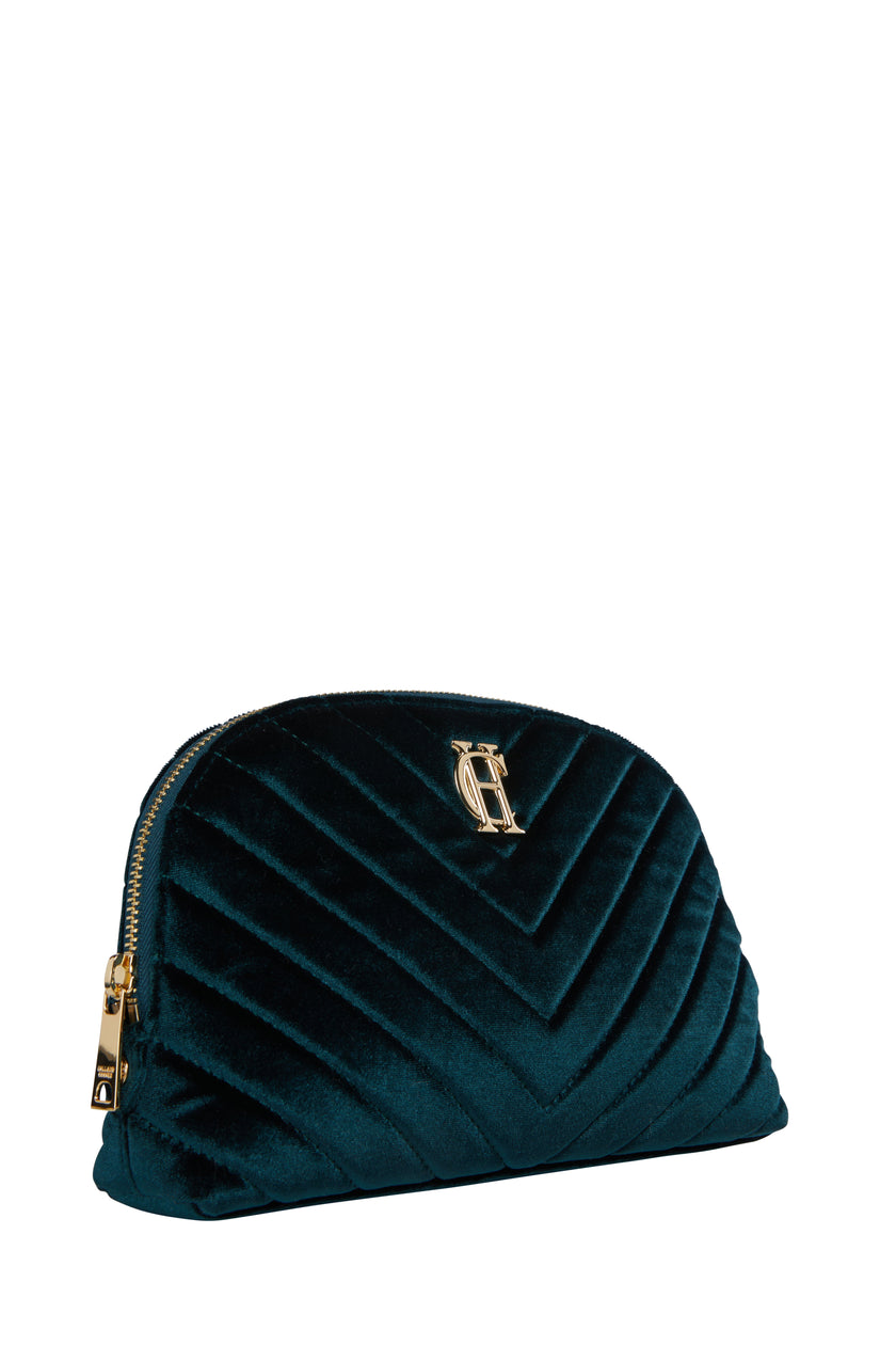 Chelsea Makeup Bag (Emerald Velvet)