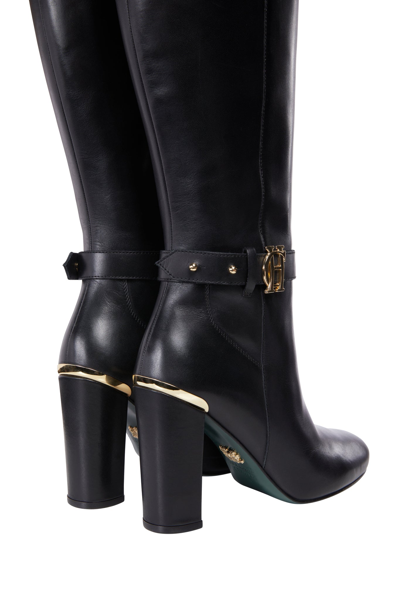 Marlborough Knee Boot (Black Leather)