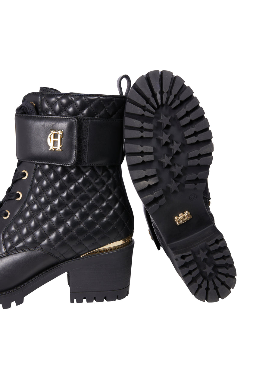 Heeled Biker Boot (Black)