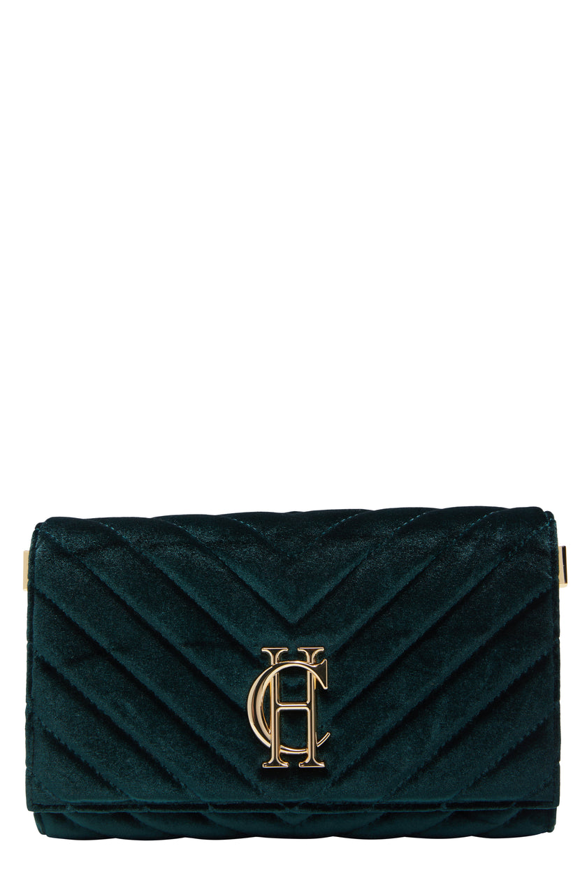 Belgravia Clutch Bag (Emerald Velvet)