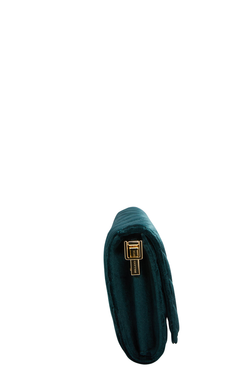 Belgravia Clutch Bag (Emerald Velvet)