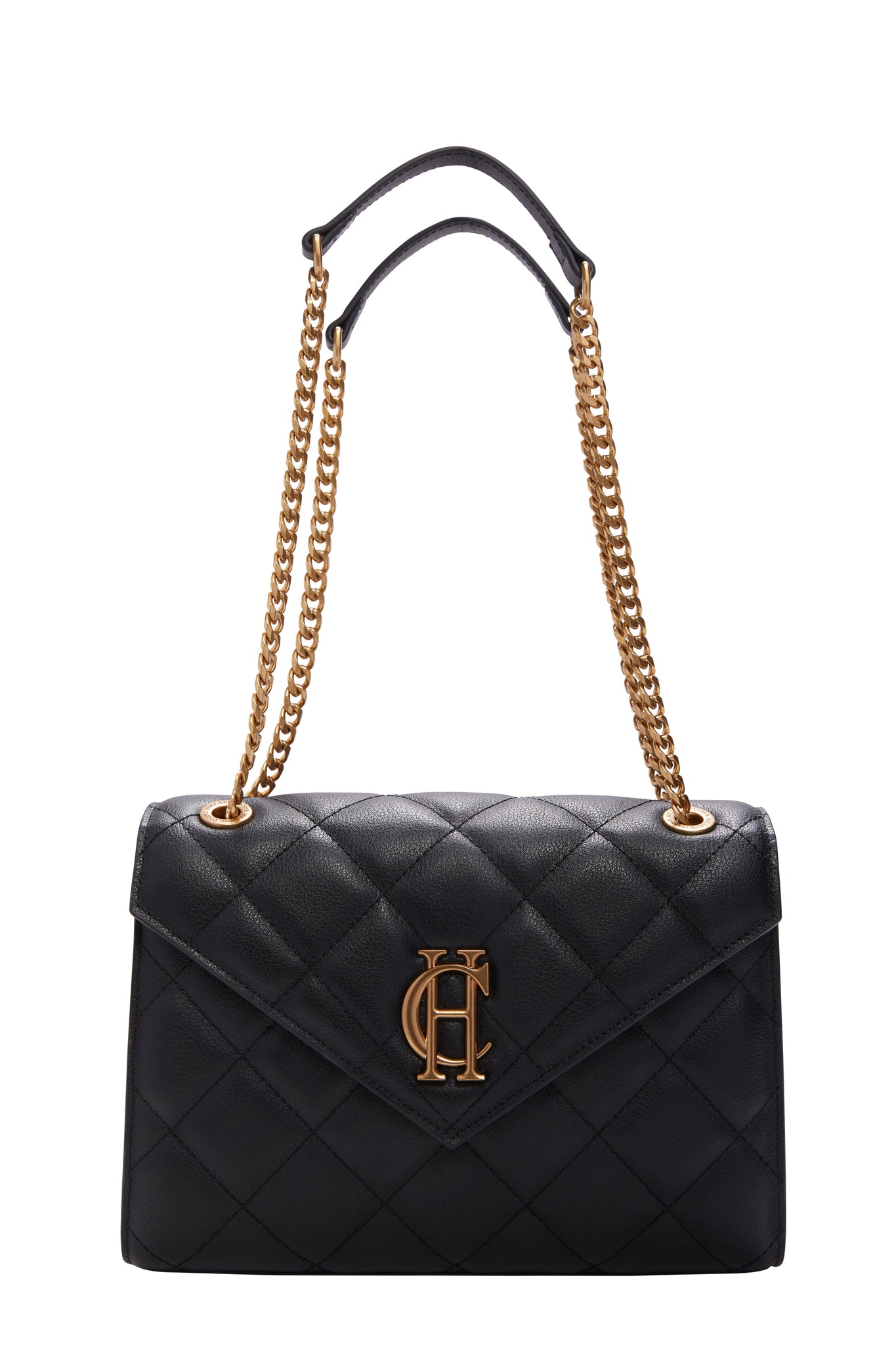 Knightsbridge Shoulder Bag (Black Leather)