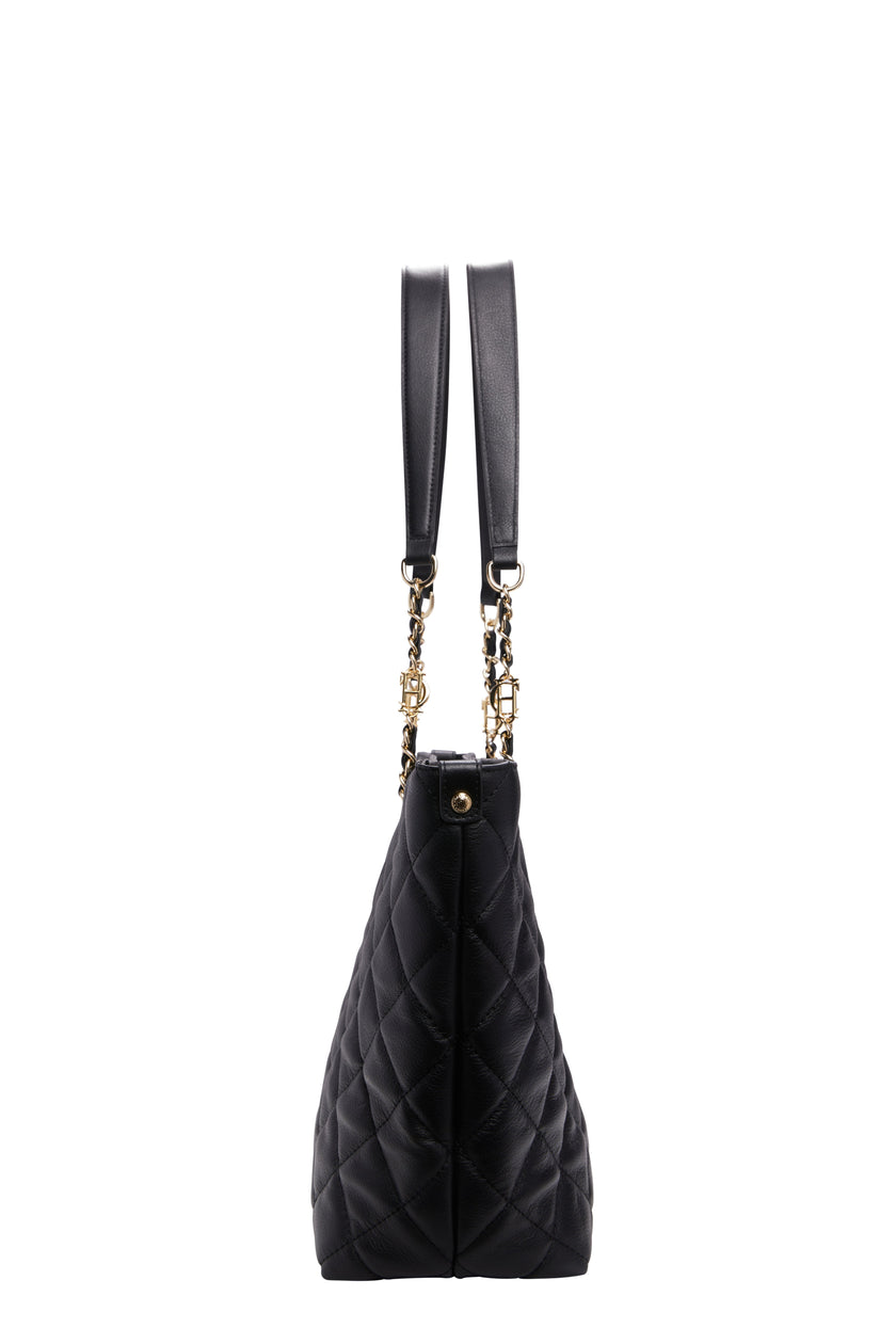 Soho Quilted Tote (Black)