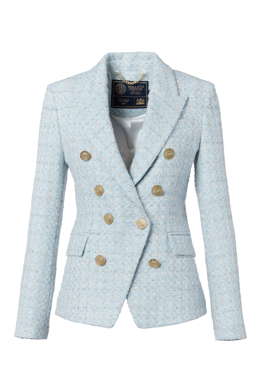 The Sky Blue Boucle Suit