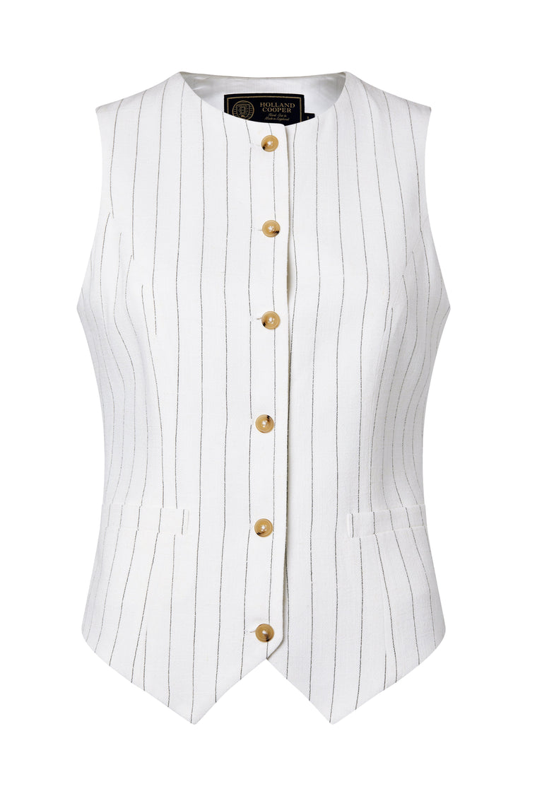The Oyster Linen Pinstripe Suit