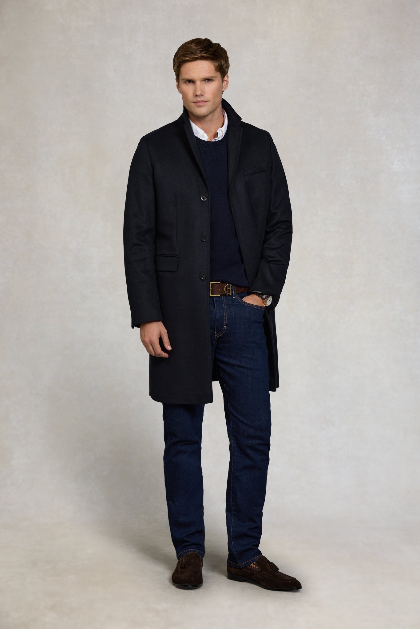 Byron Crew Neck Knit (Navy)