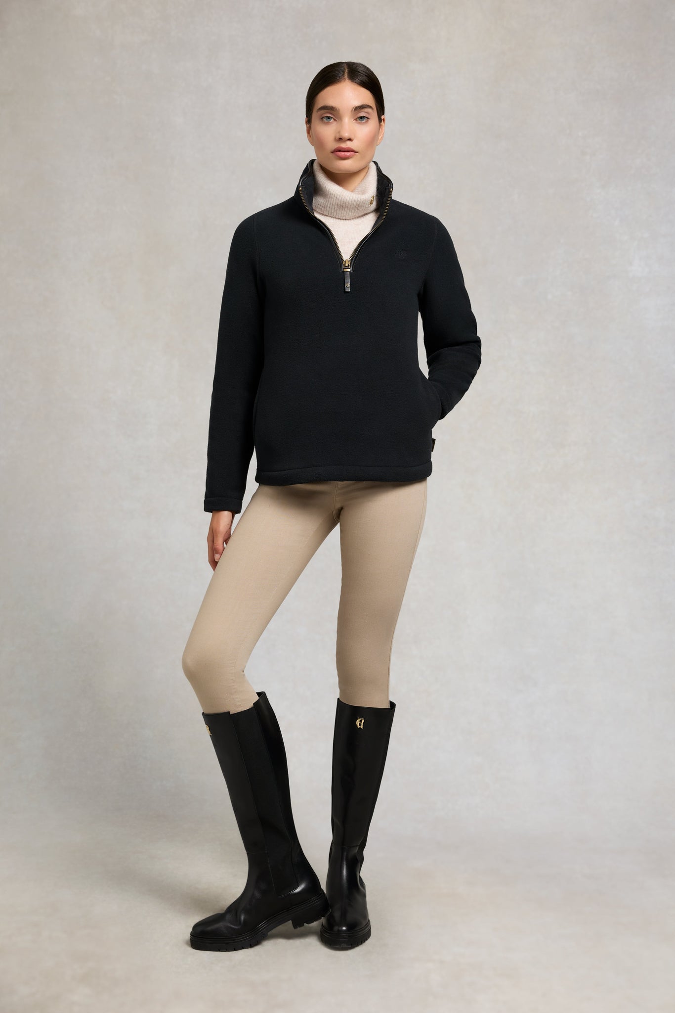 Country Fleece Quarter Zip (Black)