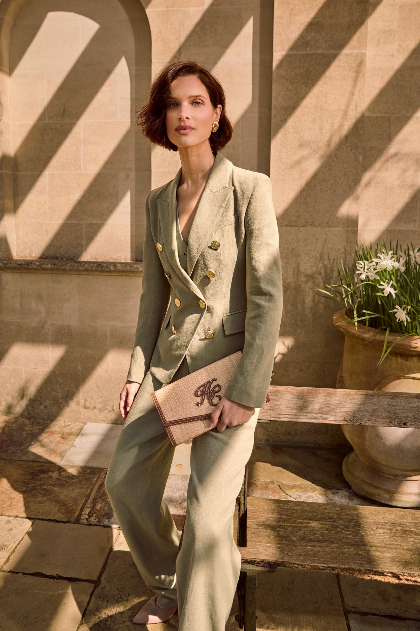 Knightsbridge Blazer (Sage Linen)