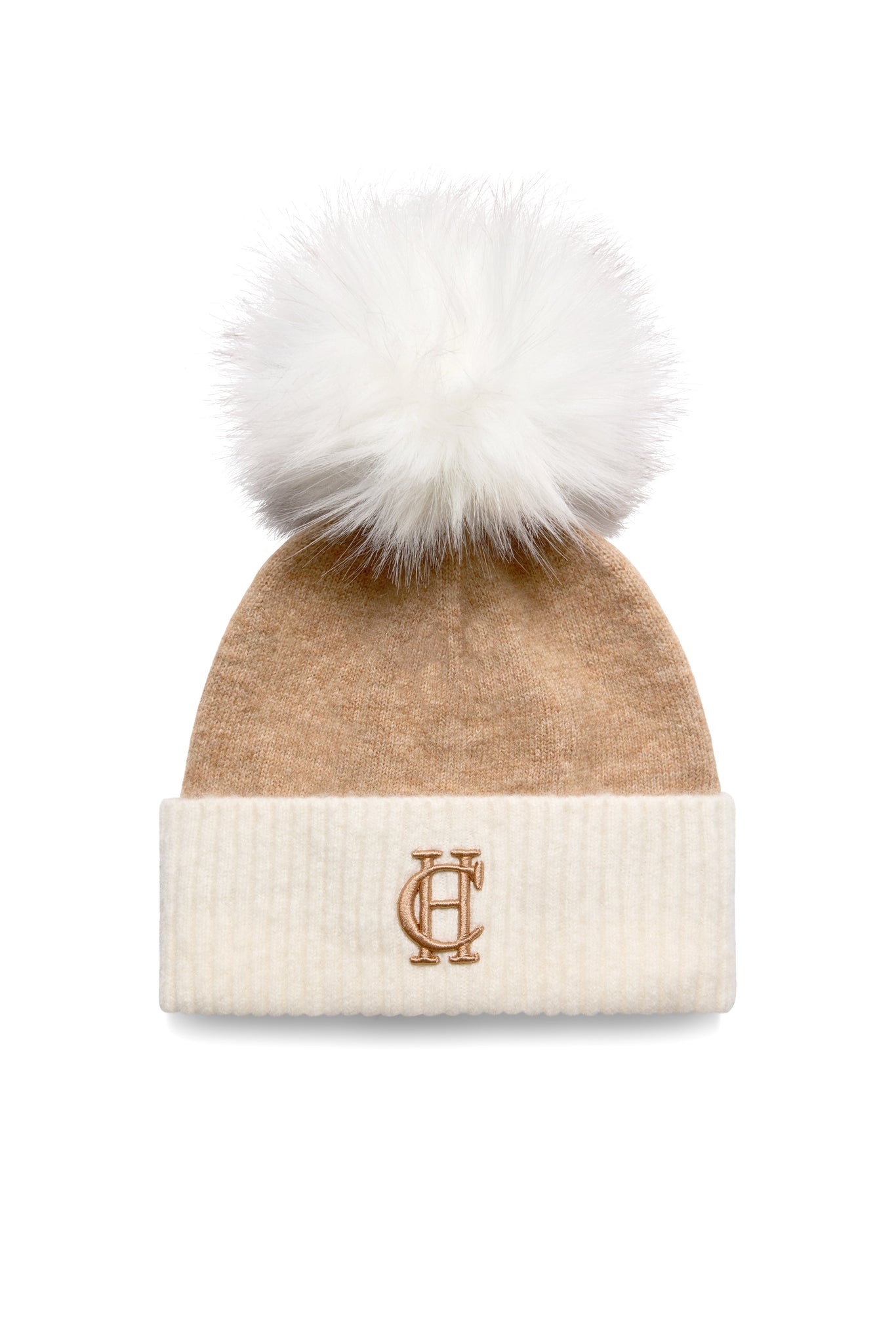 Chelsea Logo Bobble Hat & Glove Set (Camel)