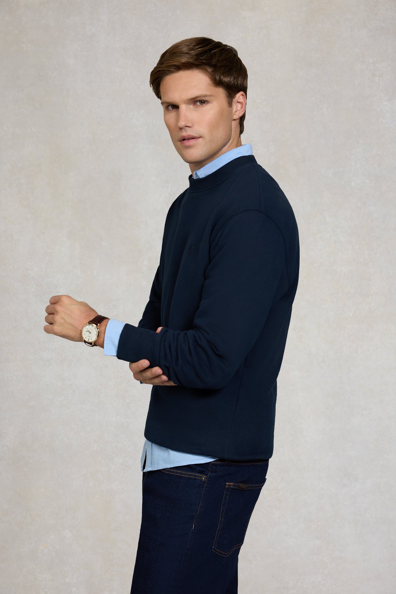 Men's Crew Neck Sweat (Ink Navy)